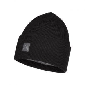 Crossknit Beanie Solid Black