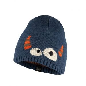 Knitted Hat Bonky Eyes Denim
